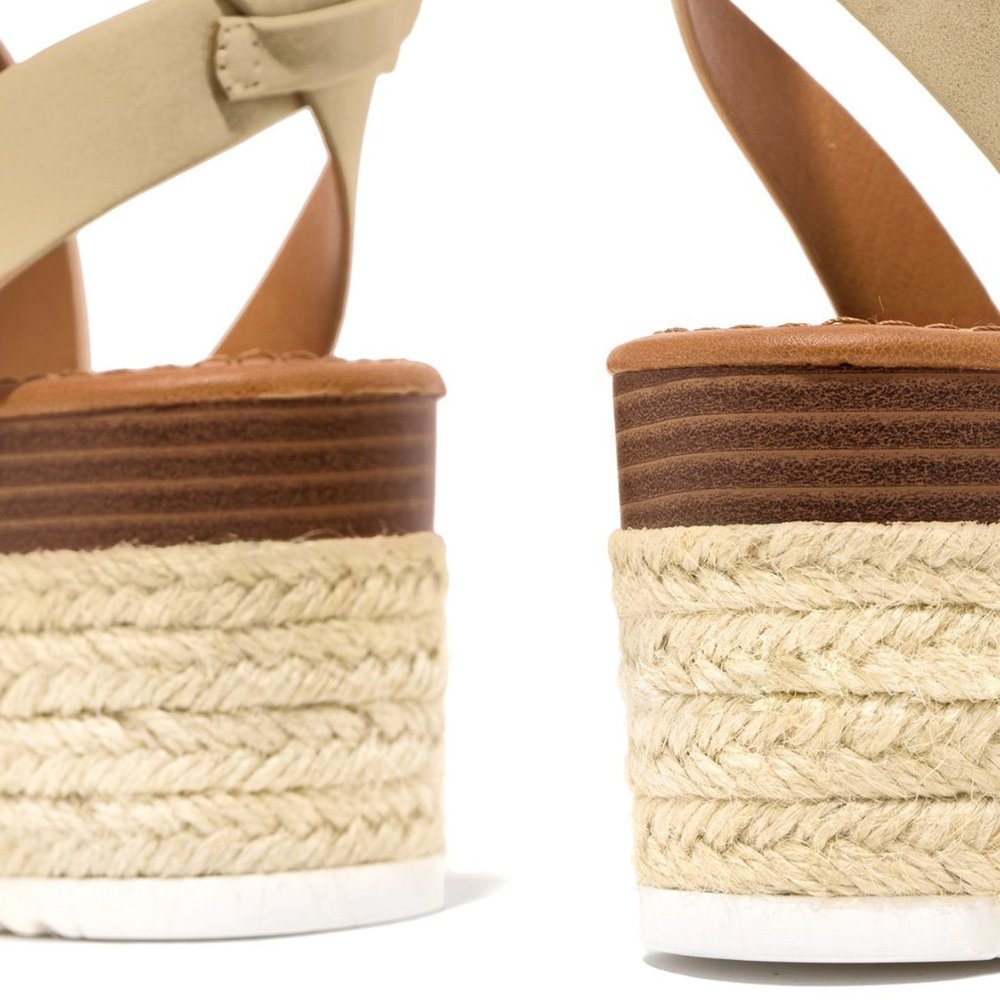 NEW š„ Platform Wedge High Heel Espadrille Sandals - Picture 7 of 7